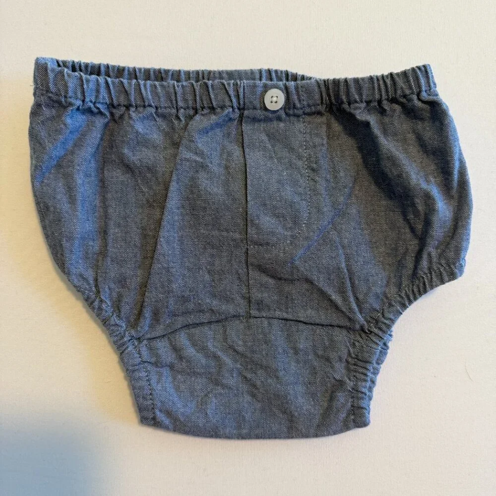 BABY GAP Blue Chambray Denim 2-Pc Outfit Dress Newborn 3-6 Mos